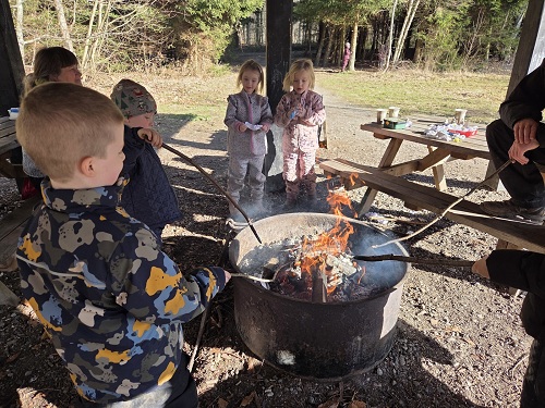 Bål i skoven Skovlinden